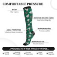 thumbnail image 3 of Lsque Gingerbread Snowman Cookies Pattern Sport Compression Socks for Men & Women 15-20 mmHg Knee High Nurse Pregnant Running Medical and Travel Athletic, 3 of 6
