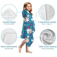 thumbnail image 7 of Blue Stars and Baseballs Pattern Hooded Bath Towel，50"x30" for Ages 3 To 12 Kids, Quick Dry Lightweight Soft Microfiber Hood Beach Towel Cover Up for Kids, 7 of 7