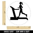 thumbnail image 2 of Woman Running on Treadmill Cardio Workout Gym Self-Inking Rubber Stamp Ink Stamper - Dry Pad (No Ink) - Mini 1/2 Inch, 2 of 7