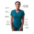 thumbnail image 3 of Adar Pro Scrubs For Women - Modern V-Neck Scrub Top - P7002 - Caribbean Blue - XL, 3 of 6