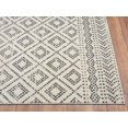 thumbnail image 5 of Abani Casa Collection Ivory Grey 4' x 6' Diamond Trellis Modern Area Rug, 5 of 6