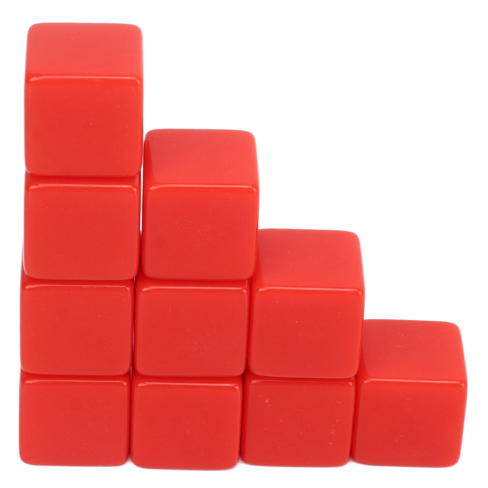 30 Pcs Ensemble Blanc, 16mm d'Enseignement Écrire sur 6 Côtés Cube Jeu pour l'Enseignement des Mathématiques
