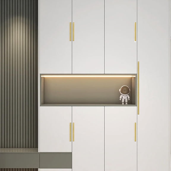 EcoNest 5pcs Cabinet Handle Gold Cabinet Handle Kitchen Handle Square Drawer Handle Stainless Steel Drawer Hardware Handle