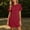 Wine, variant on QUNYINEY Summer Dresses for Women Red Short Sleeve A Line Midi T-Shirt Dress Casual Crew Neck Loose Fit with Pockets Dresses