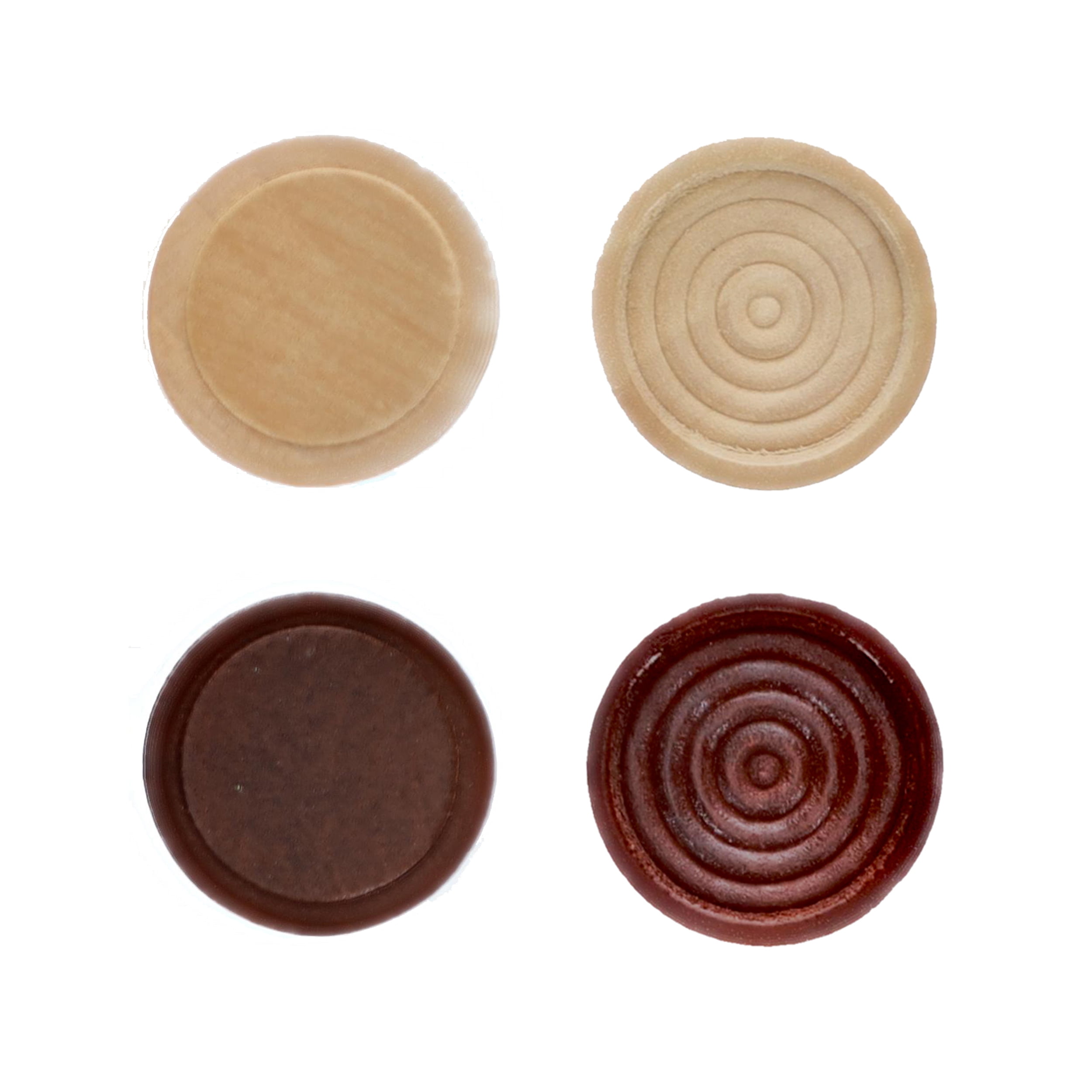 WE Games Old School Brown and Natural Wooden Checkers Set -11.75 in.