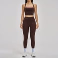thumbnail image 1 of AEXTO Womens Workout Sets Two Piece Spaghetti Strap Tank Top Matching High Waist Leggings Gym Work Out Clothes, 1 of 15