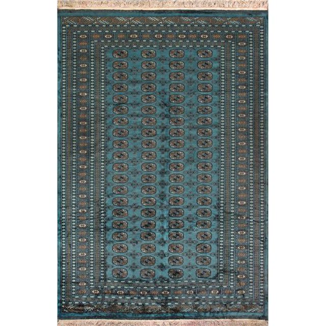Pasargad Home 59740 Bokara Hand-Knotted Wool Rectangle Area Rug - 6 x 9 ft.