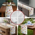 thumbnail image 6 of Burlap Table Runner 90 Inches Long, Pastoral Watercolor Floral Non-Slip Kitchen Table Runners for Dining Room Everyday Use Party Table Decorations Country Red Blue Wildflowers, 6 of 9