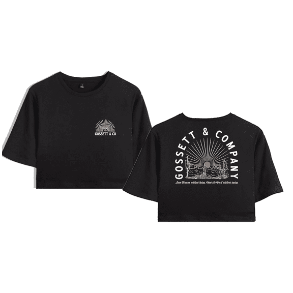 Dylan Gossett Merch Sunset Crop Top Fashion Graphic T-shirt Women Girl Short Sleeve