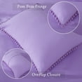 thumbnail image 2 of Yesfashion Duvet Cover Set, 3 Pieces Soft Washed Microfiber Pom Pom Fringe Duvet Cover Set for All Season with Zipper Closure, 2 of 7
