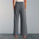 thumbnail image 5 of Pantalones elegantes para mujer sueltos informales línea H bolsillos con cierre de cremallera traje de trabajo de oficina, 5 of 9