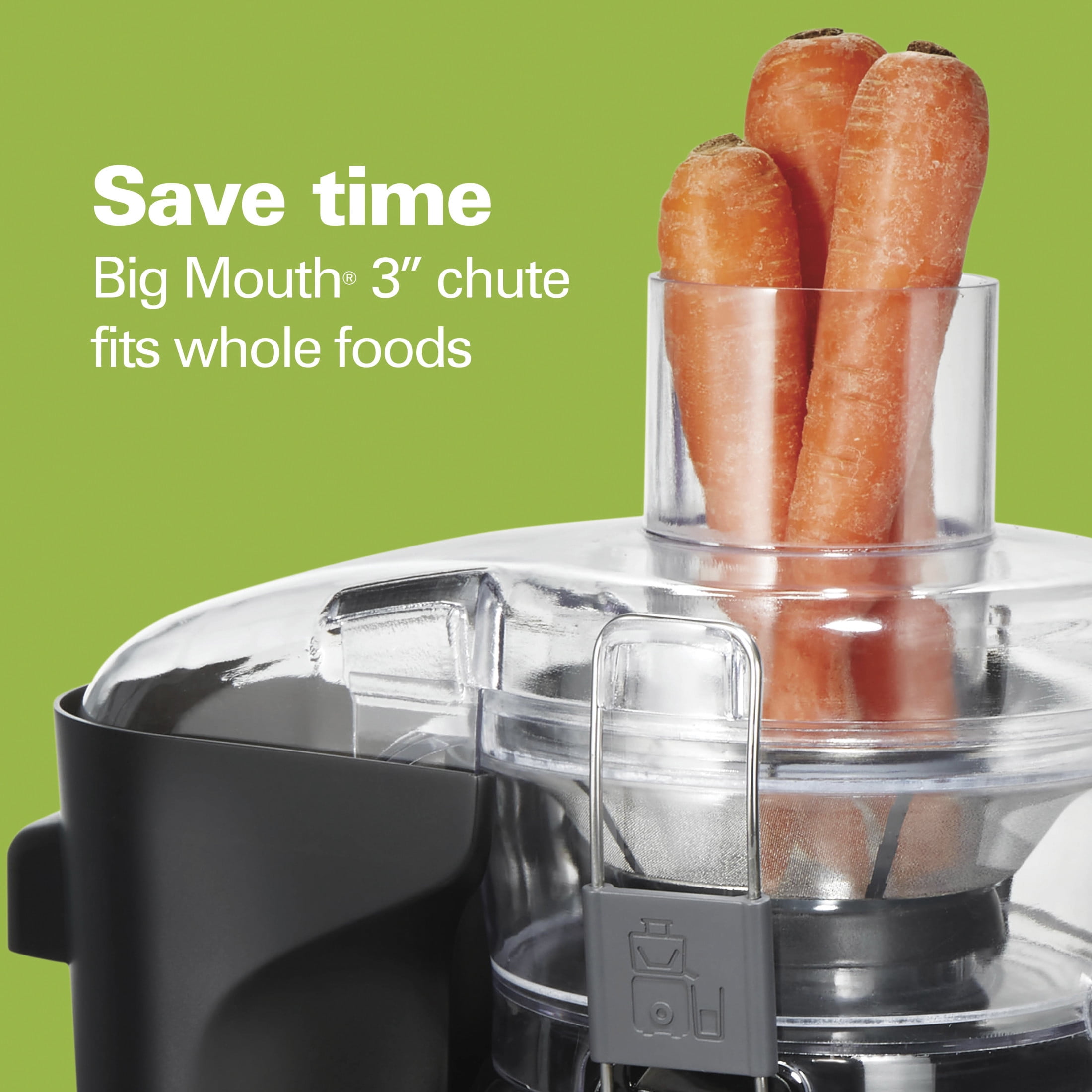 Hamilton Beach 2-in1 Blender & Juicer Machine for Fruits and Vegetables, with Extra Large Chute, Extractor de Jugos, Black