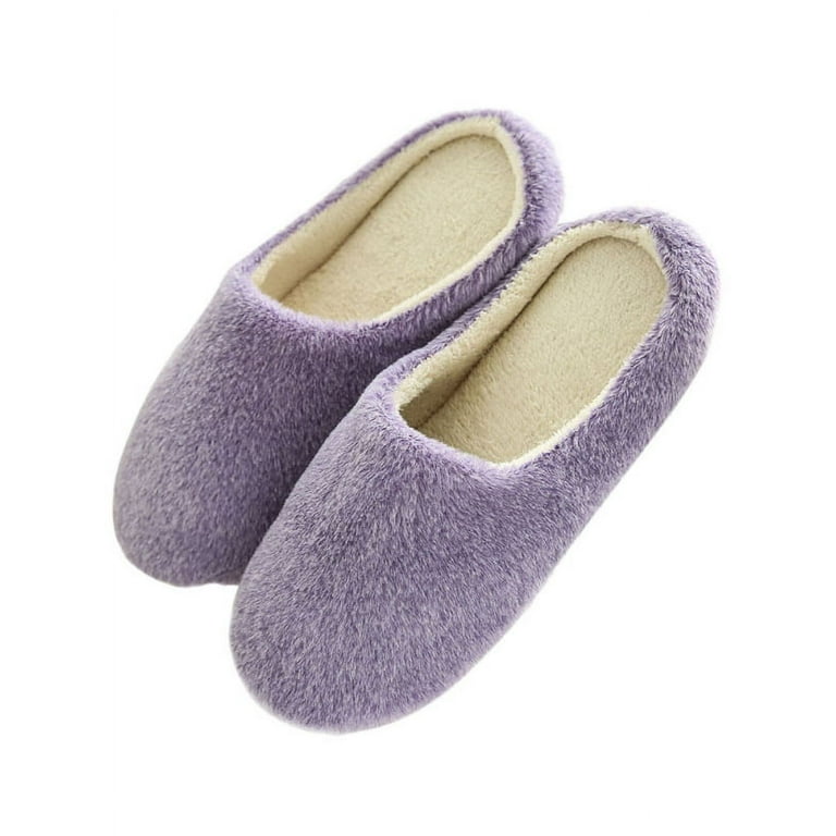 Women Men Winter Warm Fleece Anti-Slip Slippers Home Sandals Indoor House  Shoes 