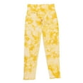 thumbnail image 2 of High Waist Yoga Pants Tie Dye Yellow Butt Lifting L Size Stretchy Leggings for Woman Exercise Running Fitness, 2 of 22
