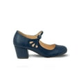 thumbnail image 2 of Chase & Chloe Women's Vintage-Inspired Chunky Heel Mary Jane Pumps with Adjustable Strap, 2 of 3
