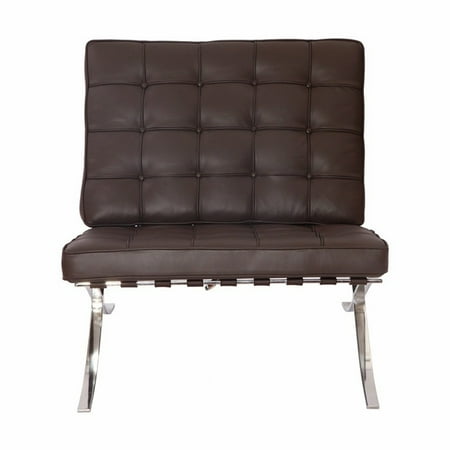 eMod - Pavilion Barcelona Chair in Italian Leather Brown
