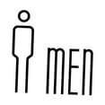 thumbnail image 1 of Letrero de baño, placa para colgar en la pared, calcomanía acrílica para baño, letrero de baño para Bar, puerta de negocios o decoración de pared, caf Hombres Negro, 1 of 6