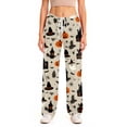 thumbnail image 4 of Fabrcox Halloween Womens Pajama Pants Pumpkin Ghost Witch Womens Sleep Pants Fall Winter Festival Soft Womens Lounge Pant Khaki L, 4 of 6