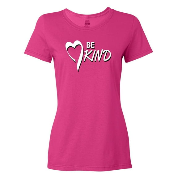 Inktastic Be Kind with Heart Ribbon in White Text Women's T-Shirt