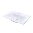 thumbnail image 4 of Kgar 24" x18.3" Drop-In Bathroom Sink Rectangle Porcelain Ceramic Bathroom Vanity Top Vessel Sink White, 4 of 6