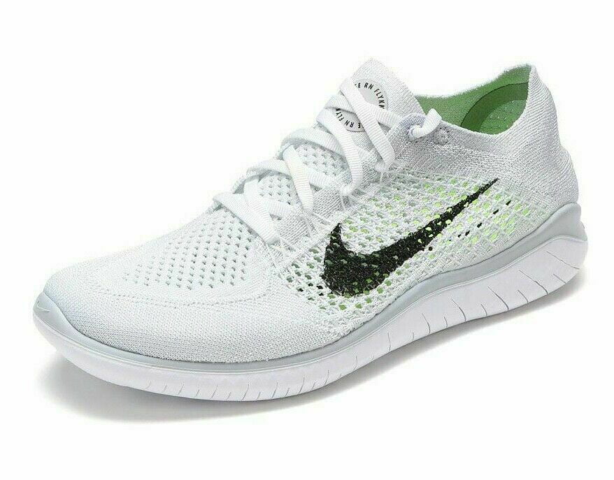 eeuw donor hond Nike Free RN Flyknit 2018 White/Black/Platinum Men's Running Shoes Size  11.5 - Walmart.com