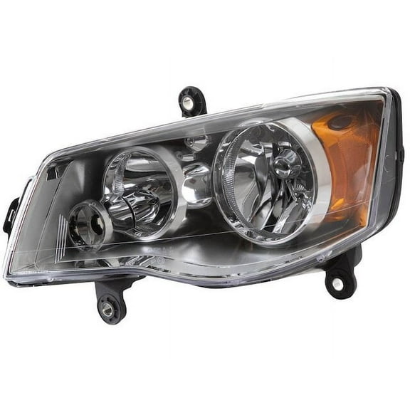 Left Headlight Assembly - Compatible with 2008 - 2016 Chrysler Town & Country Mini Passenger Van 2009 2010 2011 2012 2013 2014 2015