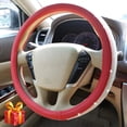 thumbnail image 1 of Bling Diamond Leather Steering Wheel Cover for Women Girls with Crystal Rhinestones, Universal Fit 15 Inch Car Steering Wheel Cover Accessories(Red), 1 of 6