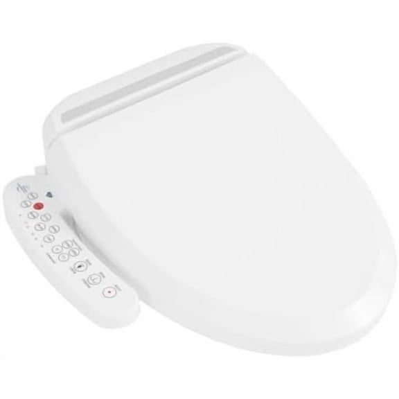 Bidet Toilet Seat, Elongated Heated Bidet Toilet Seat with Self-Cleaning Nozzle, Multiple Wash Modes, Deodorizer, Adjustable Self-Cleaning Nozzles, LED Light, Soft Close Lid (White)