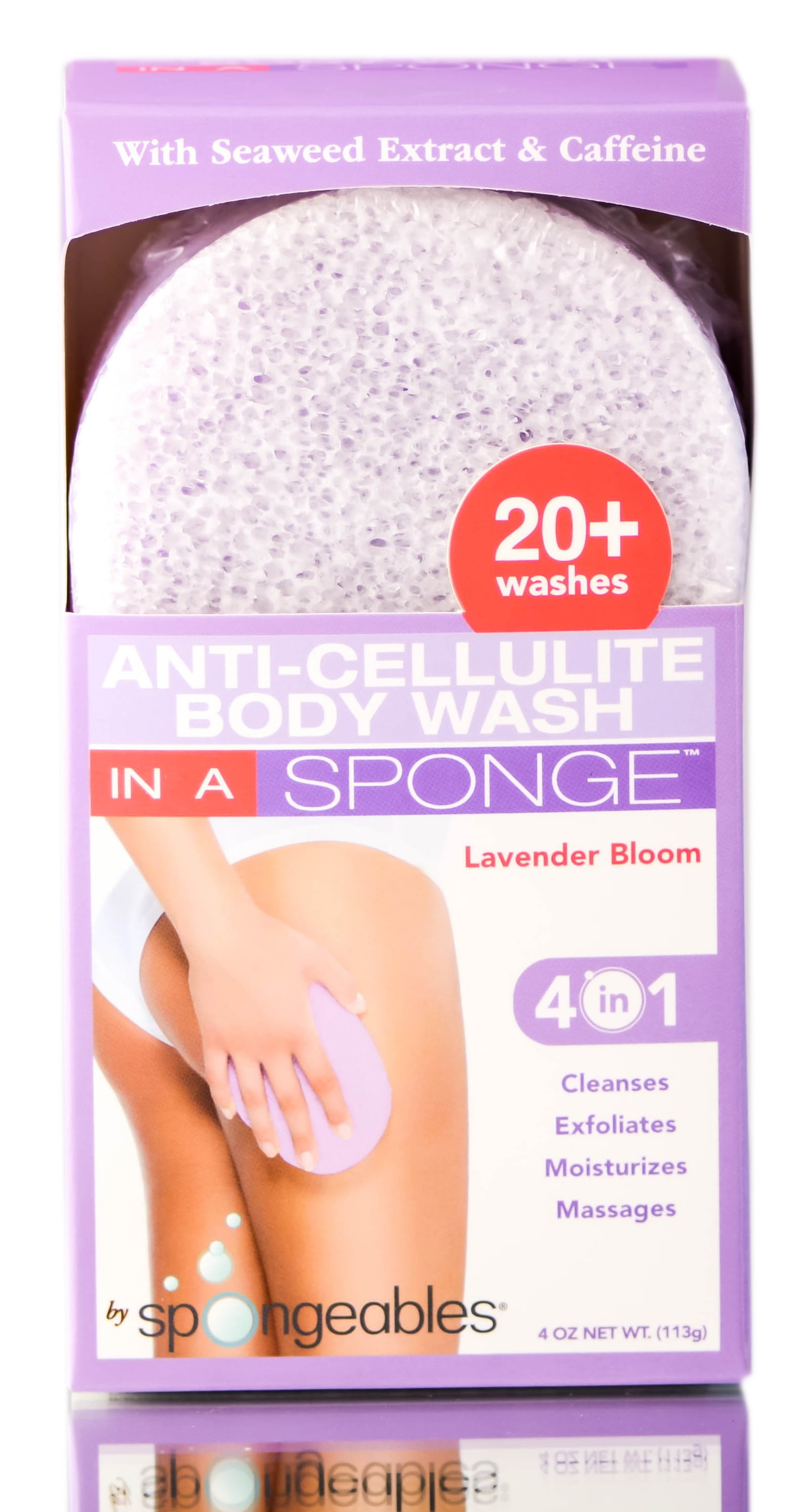 Spongeables AntiCellulite Body Wash Sponge Lavender Bloom Walmart