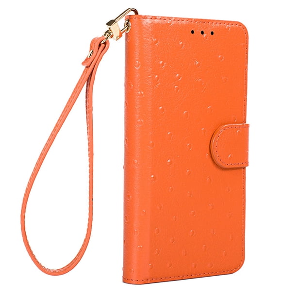Adecuado para Apple Samsung Huawei Funda de cuero para teléfono móvil universal Funda protectora de cuero con patrón de avestruz