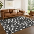 thumbnail image 6 of Addison Rugs Chantille Indoor/Outdoor Transitional Floral Black Machine Washable Rectangle Rug, 10' x 14', 6 of 8