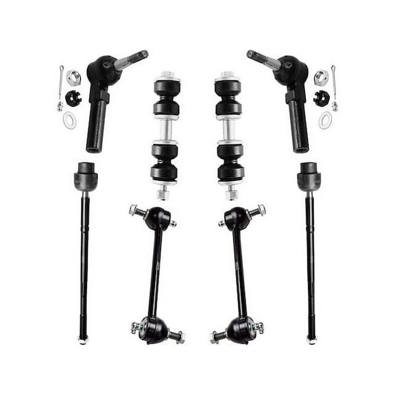 Front and Rear Tie Rod and Sway Bar Link Kit - Compatible with 2000 - 2013 Chevy Impala 2001 2002 2003 2004 2005 2006 2007 2008 2009 2010 2011 2012