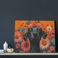 thumbnail image 3 of Lsque Sunflower Black Dog Print Wall Art – Decorative Picture for Living Room, Bedroom, and Office (Horizontal), 3 of 6