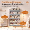 thumbnail image 5 of ICEELF 51" H 3-in-1 Kids Toy Storage Organizer with Bookshelf, 6 Removable Toy Bins & Stuffed Animal Storage, 5-Tier, Gray, 5 of 8