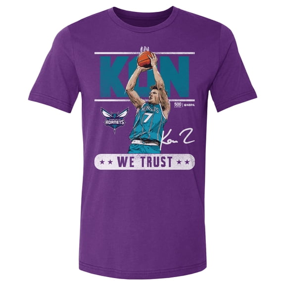 Men's 500 Level Kon Knueppel Purple Charlotte Hornets Trust T-Shirt