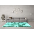 thumbnail image 3 of Ahgly Company Indoor Rectangle Abstract Turquoise Blue Modern Area Rugs, 8' x 10', 3 of 4