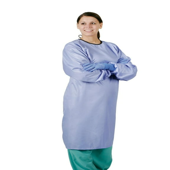 Medline 6636BLCXL Unisex Blockade Antistatic Barrier Backless Gowns,XL,Each