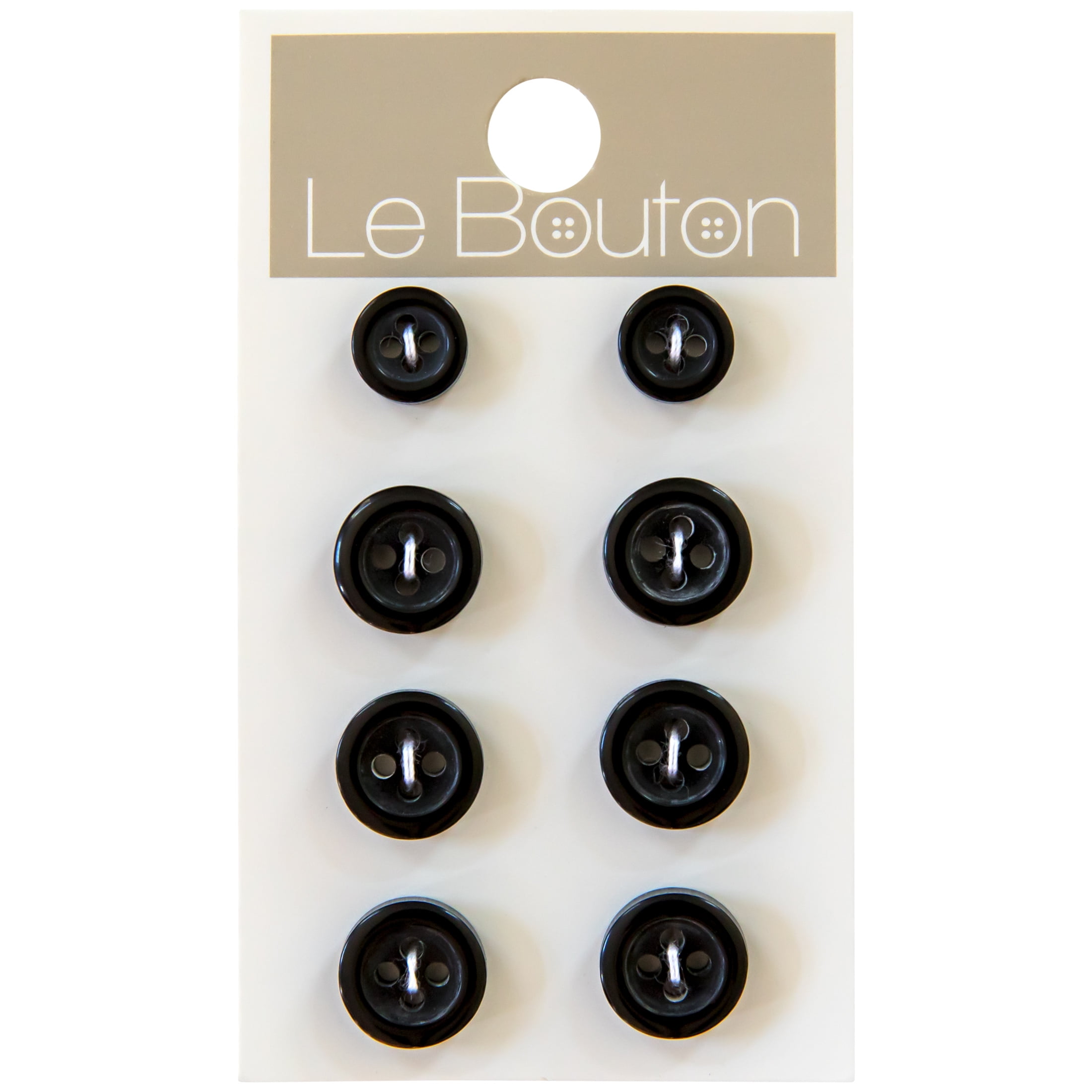 Packet of 20 x Black Resin 20mm Round Buttons 4 Hole