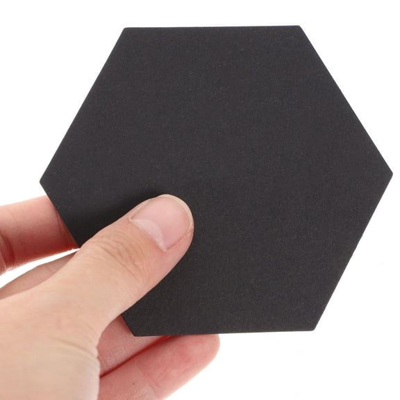 HEMOTON Hexagon Shaped Patchwork Paper for DIY Crafts and Painting with Simple Storage Method Black 60 Sheets