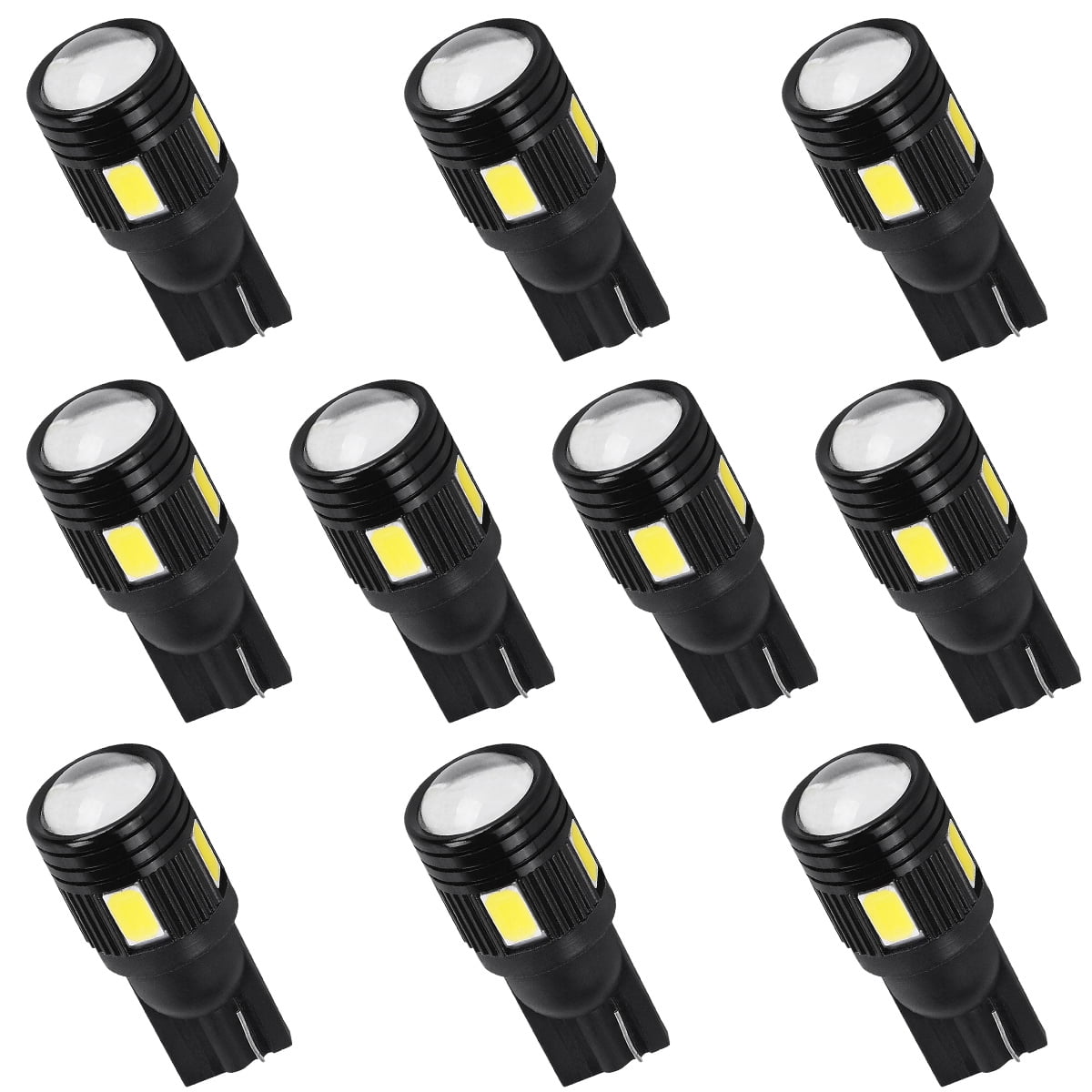 OCPTY T10 194 168 White High Power COB Projector LED bulb Replacement fit for Front Rear Side Marker Light,6Pack