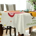 thumbnail image 3 of SKYSONIC Thanksgiving Turkey Tablecloth Waterproof Washable Polyester Square Table Cover Durable Tablecloth for Kitchen Dining Table Party Decor (60 X 90 Inch), 3 of 7