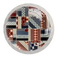 thumbnail image 1 of 4 Pcs Bohemian Patchwork Knobs for Kitchen Cabinet Cupboard Dresser Bookcase Drawer Pulls Handles Round Home Decor, 1 of 5