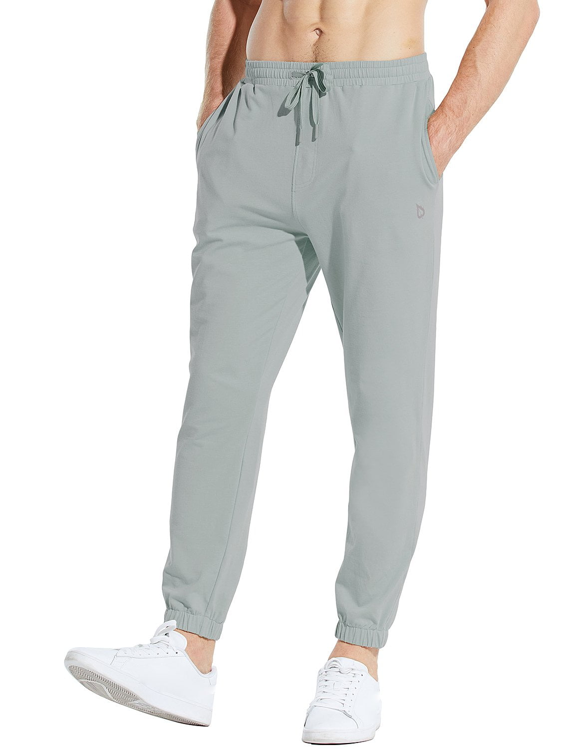 Mens Jogger Sweatpants,Casual Cotton Workout Fitness Elastic Stretchy Bodybuilding Running Pants Lounge Sleep Pajamas 