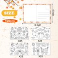 Thanksgiving Color Your Own Postcards 100 Pcs 4 Styles 4x6 Inches Thick ...