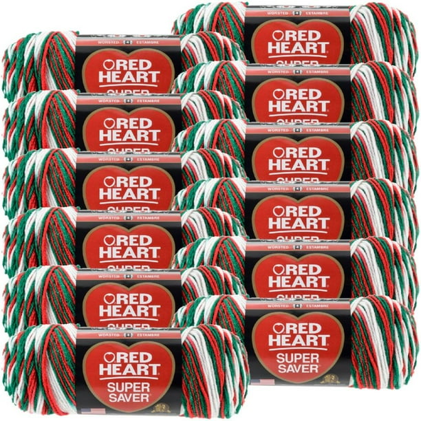 Red Heart Super Saver Yarn 12/PkMistletoe
