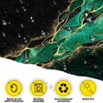 thumbnail image 3 of Cortina de ducha de mármol verde negro, mármol moderno de lujo con venas de oro negro, mármol verde marroquí con purpurina de malaquita, 72x72 pulgadas, 3 of 5