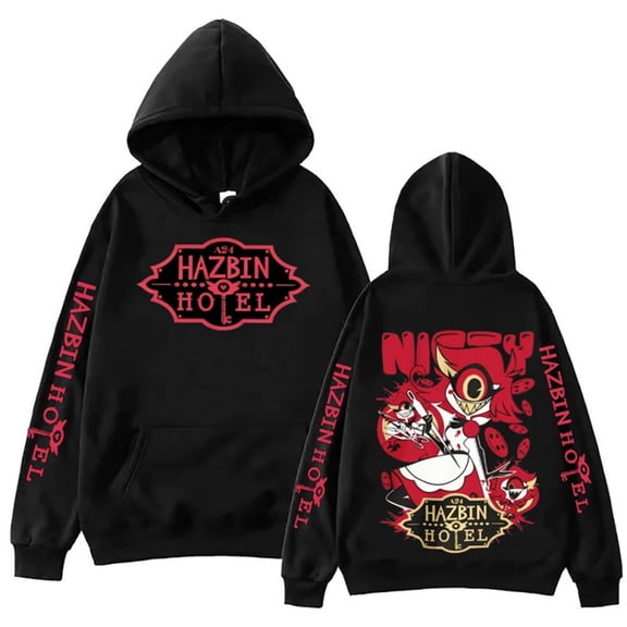 XUANXIAOJIANG Hazbin Hotel Niffty Hoodie Oversized Hoodie for Men/Women - Long Sleeves, Casual & Fashionable, Comfortable Fit, Daily Wea