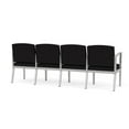 thumbnail image 3 of Amherst Steel Reception Waiting Room 4-Seat Chair / Silver Steel / Black, 3 of 3