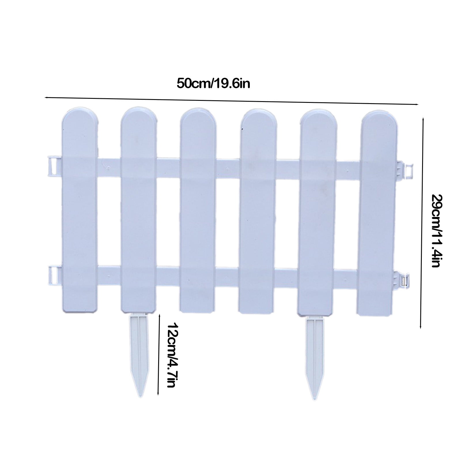 WOHAPY Upgrade PVC Garden Fence, White Decorative Hedge Fence, Plastic Patio Border for Garden and Outdoor Space, Multiple Sizes Available, Easy to Install 19.68*11.41in