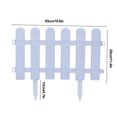 thumbnail image 3 of HYLLai White Garden Fence, Decorative Outdoor Edging for Lawn, Patio, Flower Beds, Easy Install Plastic Hedging Border, Weather-Resistant (50x29CM), 3 of 6
